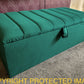 Panel Ottoman Storage Box Velvet Blanket Toy Box Pouffe Bench Footstool