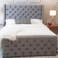 Diamond Cut Winged Sleigh Bed