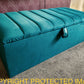 Panel Ottoman Storage Box Velvet Blanket Toy Box Pouffe Bench Footstool