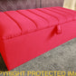 Panel Ottoman Storage Box Velvet Blanket Toy Box Pouffe Bench Footstool