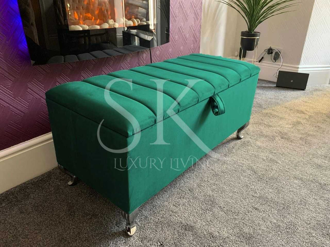 Ottoman Storage Bench Seat UK With Legs