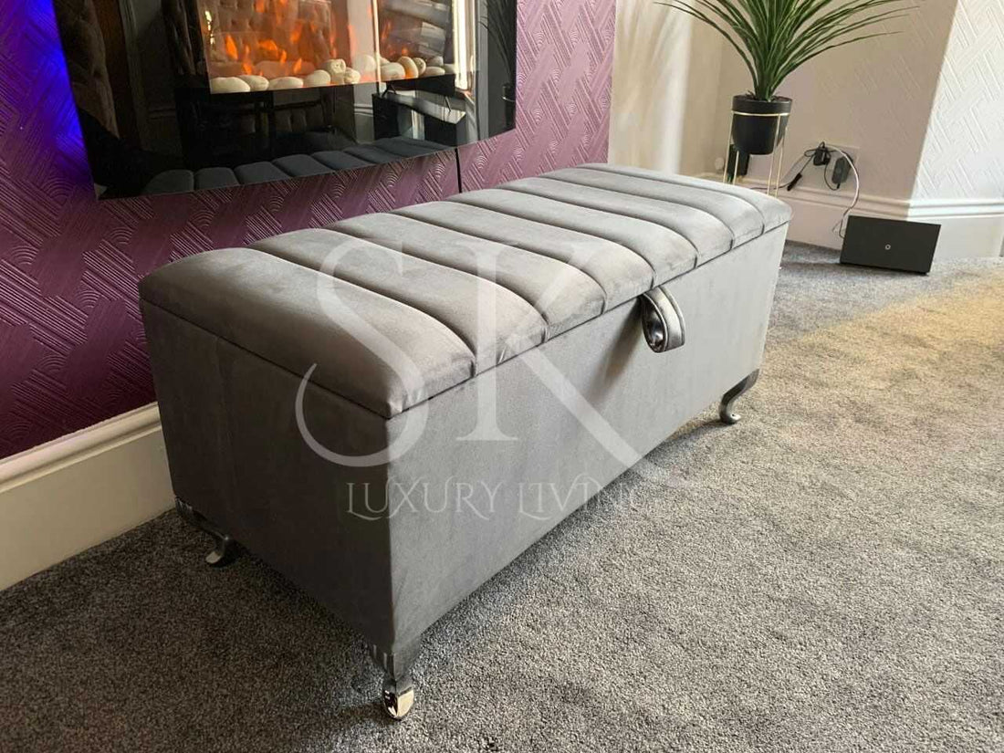 Ottoman Storage Bench Seat UK With Legs