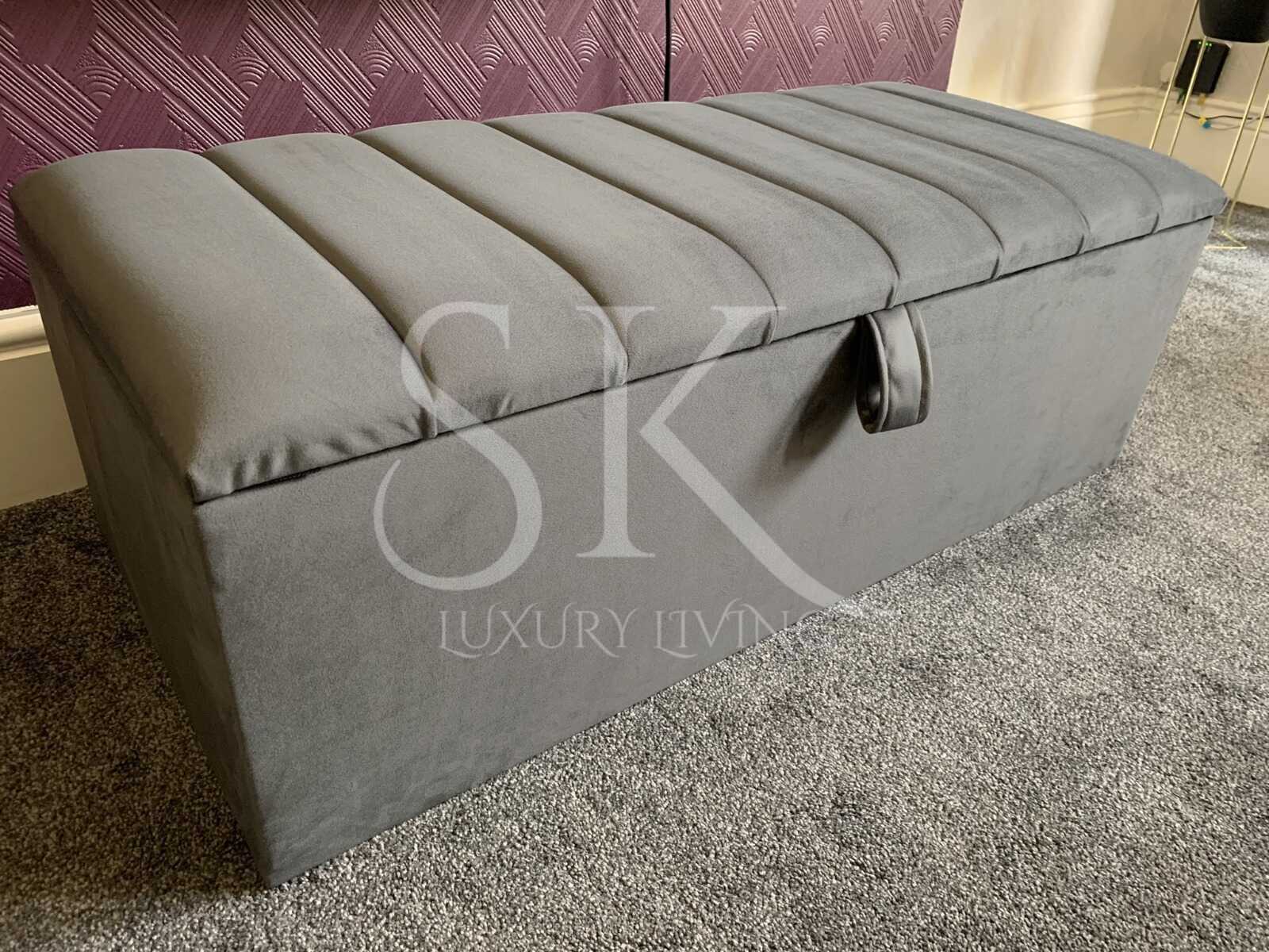 ottoman with storage grey