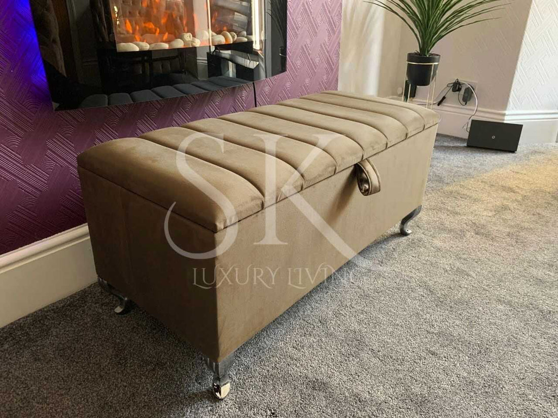 Ottoman Storage Bench Seat UK With Legs