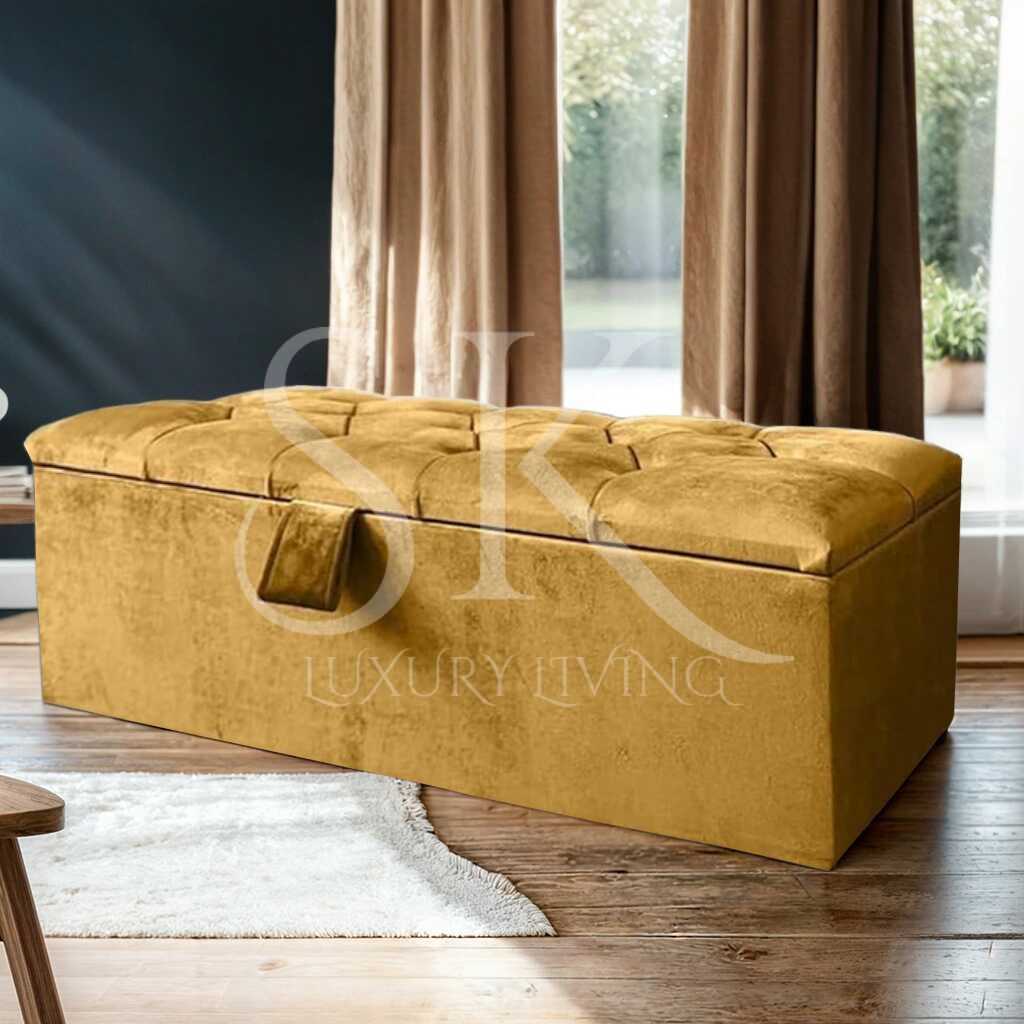 mustard color ottoman