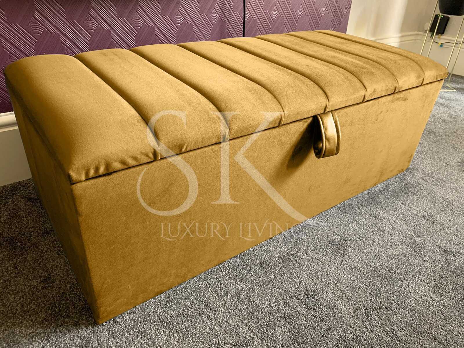 mustard yellow ottoman