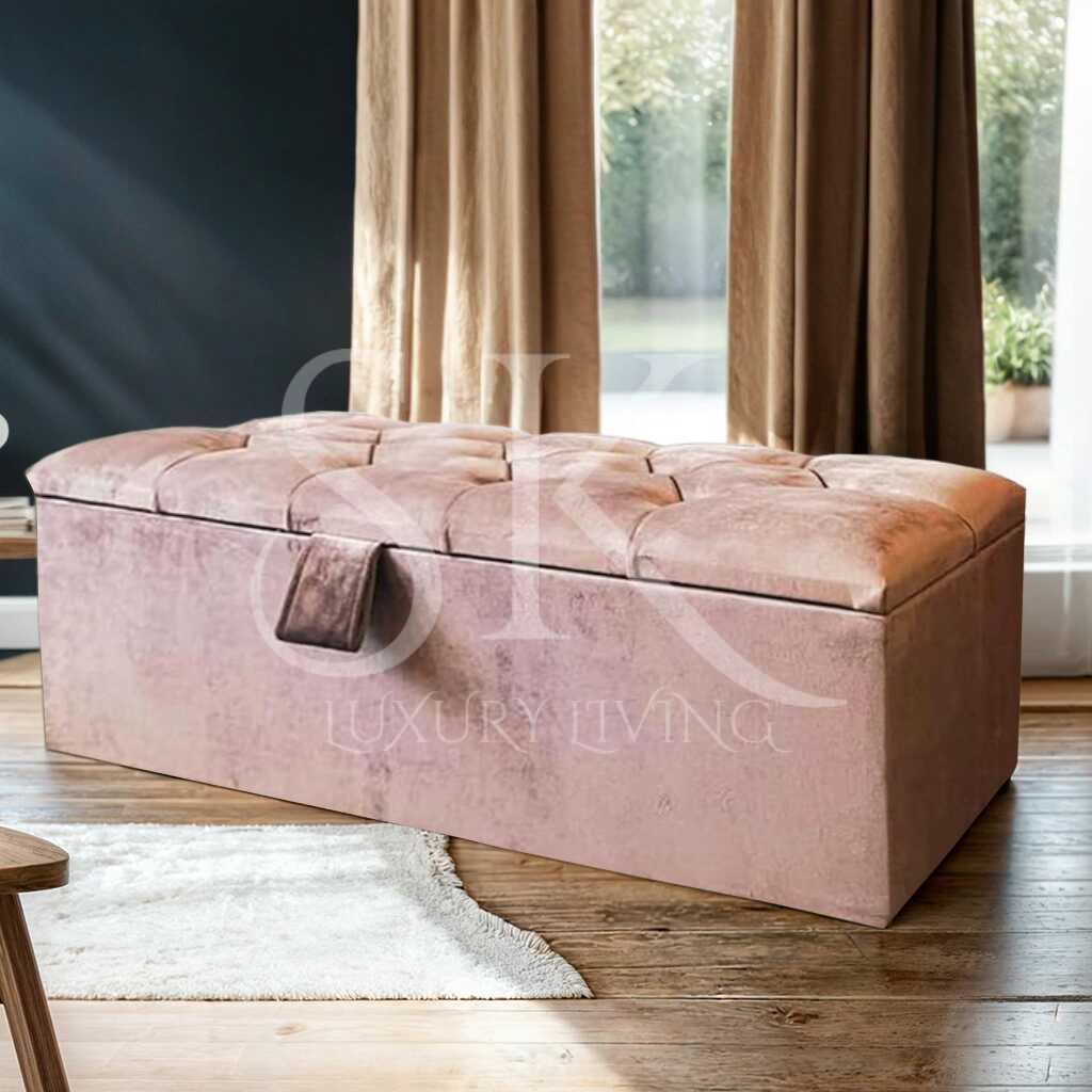 pink footstool