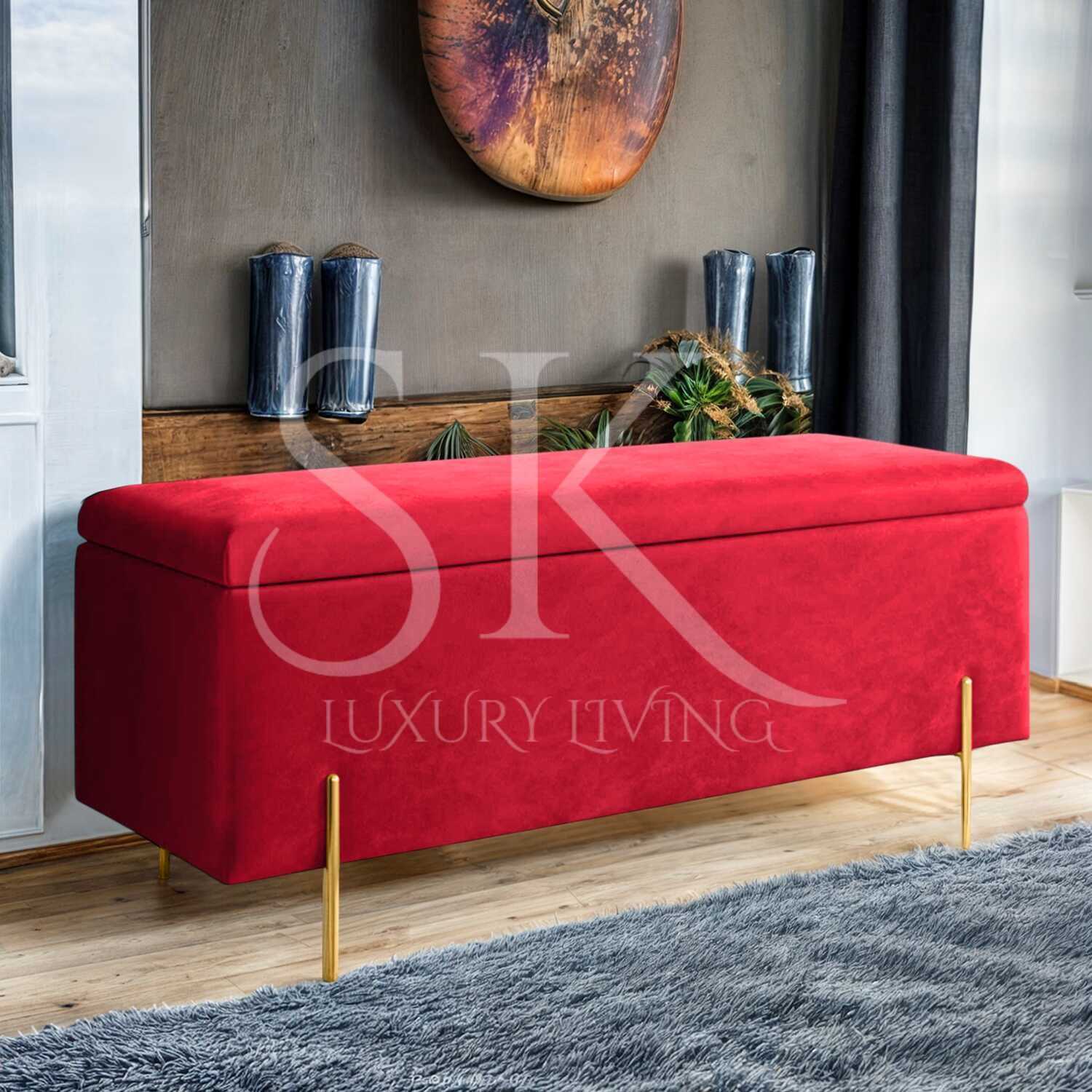 red ottoman