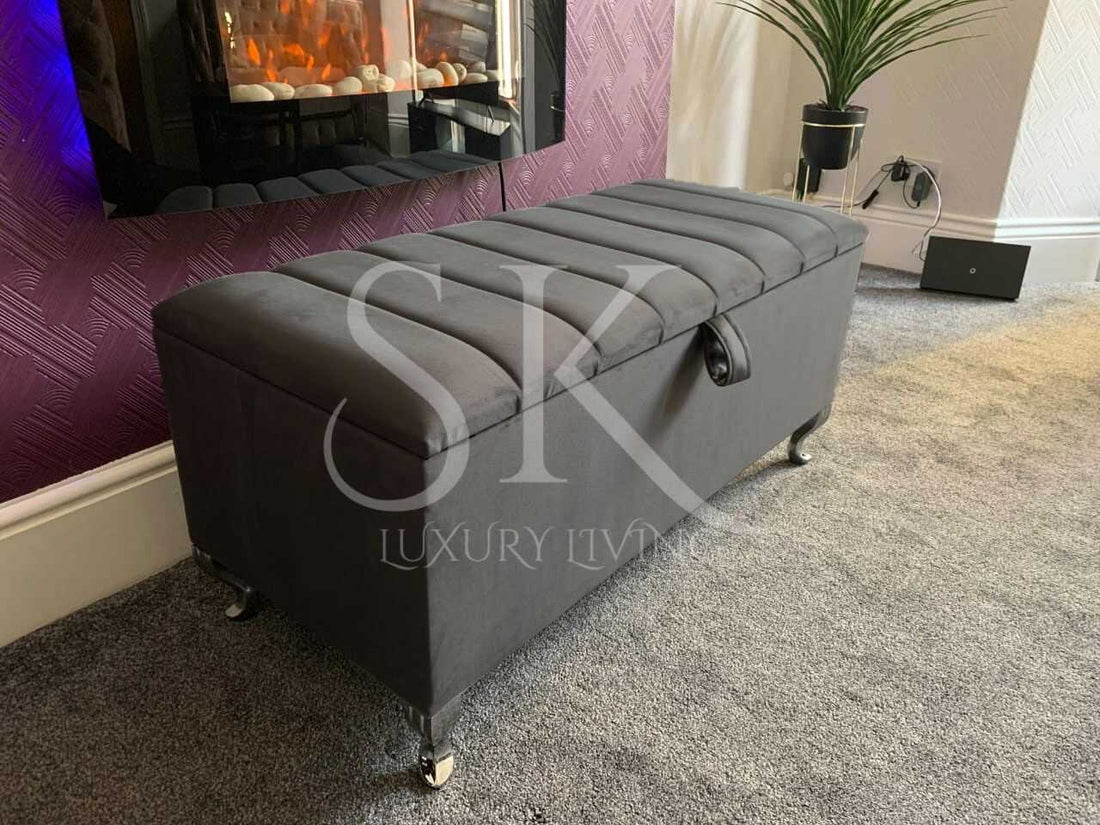 Ottoman Storage Bench Seat UK With Legs