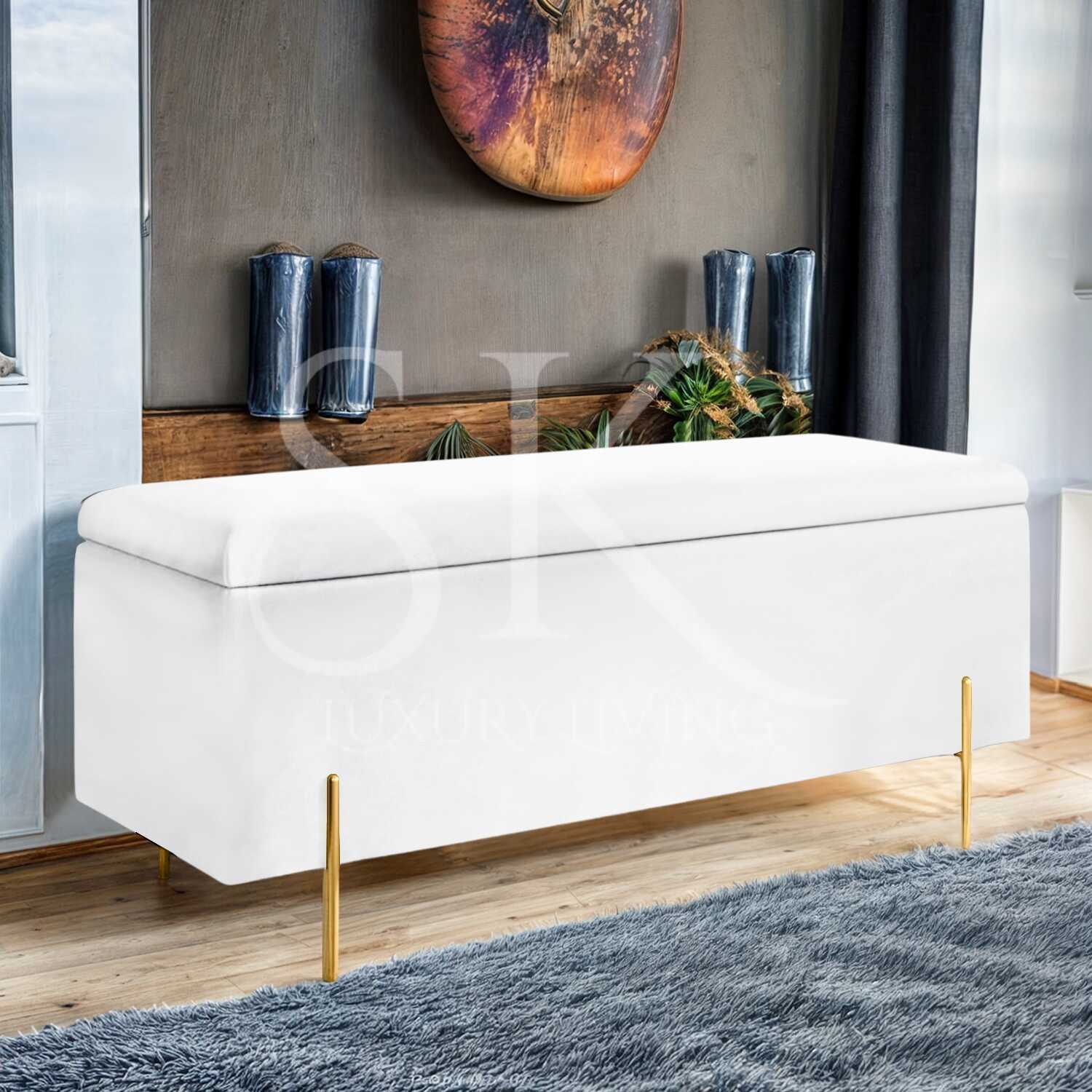 white storage ottoman