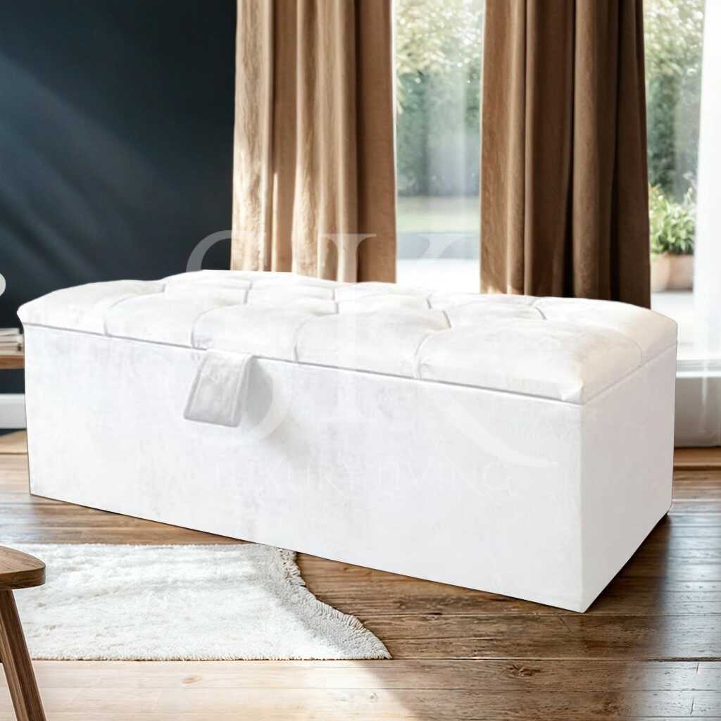 white ottoman storage