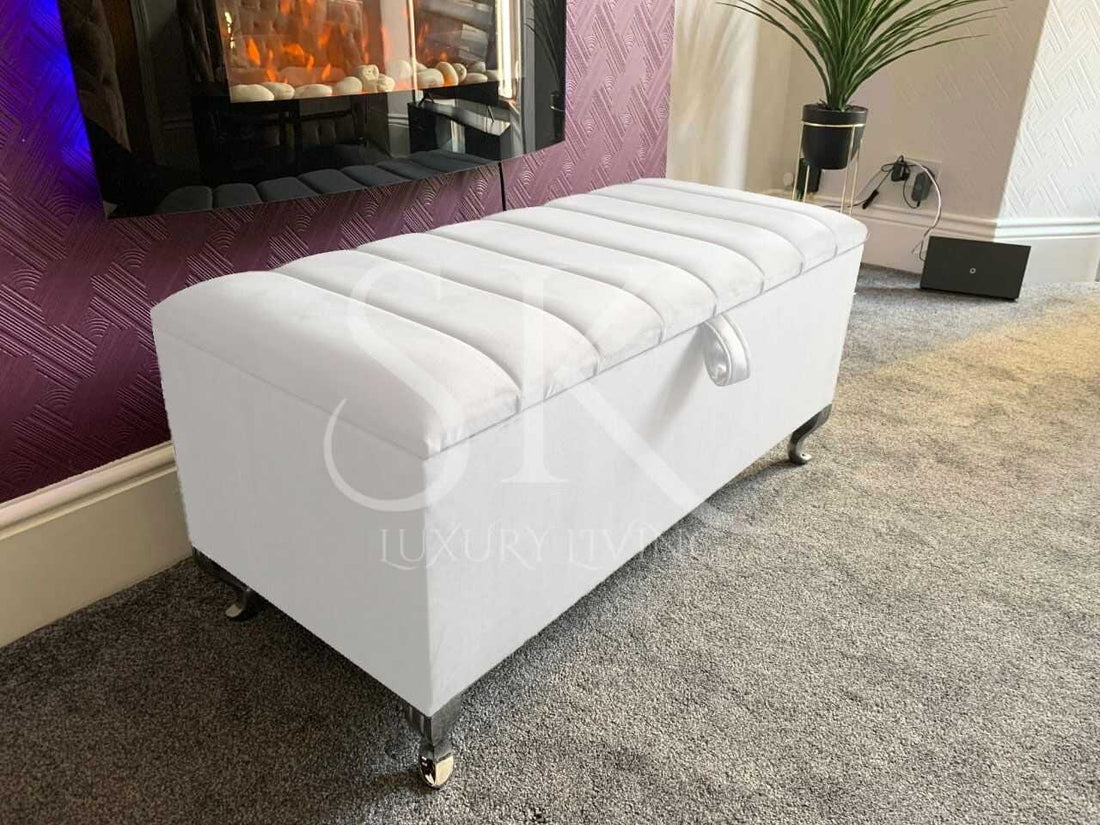 Ottoman Storage Bench Seat UK With Legs