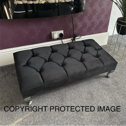 Footstool Luxury Coffee Table Pouffe Soft Padded Top Beautifully Hand Crafted