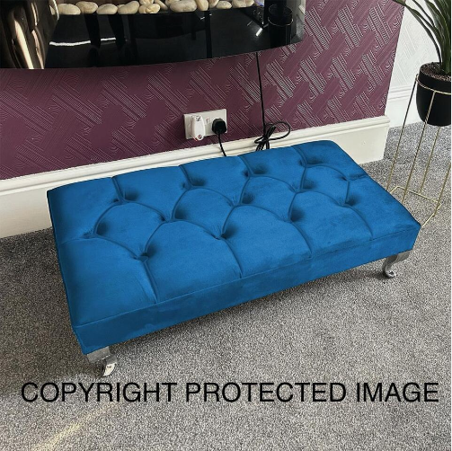 Footstool Luxury Coffee Table Pouffe Soft Padded Top Beautifully Hand Crafted