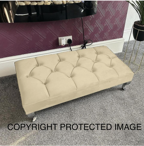 Footstool Luxury Coffee Table Pouffe Soft Padded Top Beautifully Hand Crafted