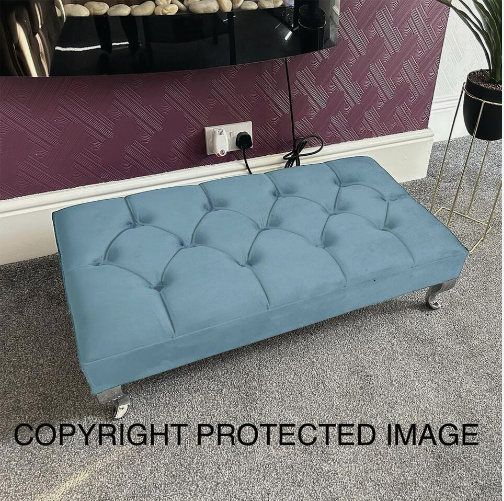 Footstool Luxury Coffee Table Pouffe Soft Padded Top Beautifully Hand Crafted