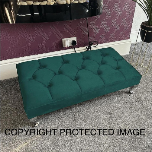 Footstool Luxury Coffee Table Pouffe Soft Padded Top Beautifully Hand Crafted