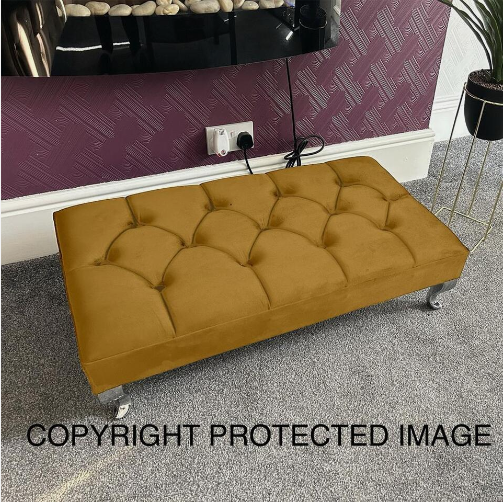 Footstool Luxury Coffee Table Pouffe Soft Padded Top Beautifully Hand Crafted