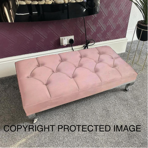 Footstool Luxury Coffee Table Pouffe Soft Padded Top Beautifully Hand Crafted