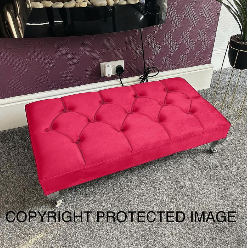 Footstool Luxury Coffee Table Pouffe Soft Padded Top Beautifully Hand Crafted