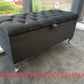 Ottoman Storage Box Chesterfield Velvet Blanket Toy Box Pouffe Bench Footstool